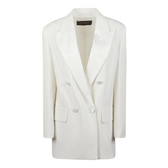 Max Mara Mxegarza Jas - Dames - Jassen - Wit - Maat: S Zijde