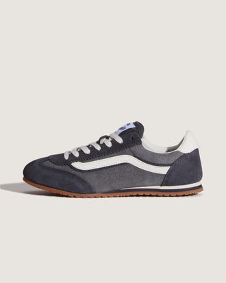 Vans Unisex Super Lowpro Sneakers - Dark Grey Leather - Size UK 5.5