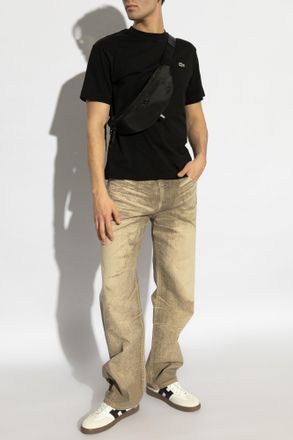 Lacoste T-shirt With Logo Patch, Mens, Black