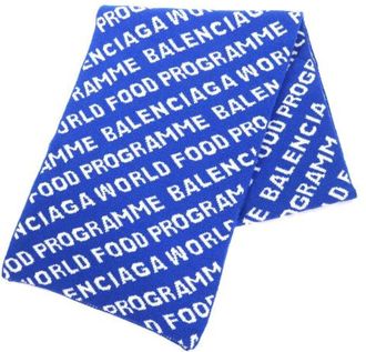 Balenciaga Pre-owned Wollen Sjaal - Dames - Vintage Accessoires - Blauw - ONE Size - Wol - Vintage