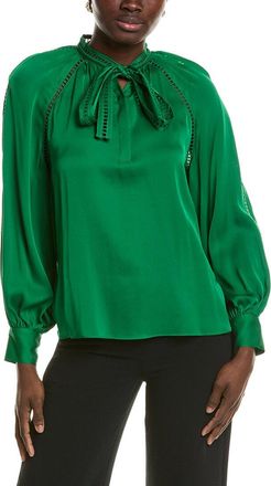 Elie Tahari The Angie Silk-Blend Blouse