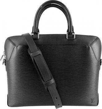 Louis Vuitton Black Epi Leather Briefcase Handbag Shoulder Bag (Pre-Owned)