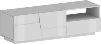 Dmora Dmora - Mobile porta tv Velio, Credenza bassa da soggiorno con 2 ante e 1 cassetto, Base porta tv, 150x44h46 cm, Rovere, con imballo rinforzato