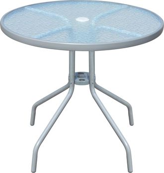 vidaXL Mesa De Jard&iacute;n Bistro De Acero Gris 80x71 Cm Vidaxl