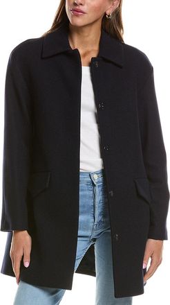 Theory Wool & Cashmere-Blend Cape Coat