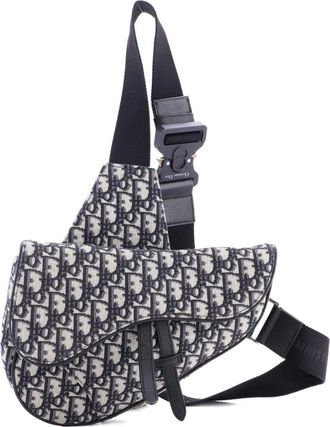 Dior Saddle Oblique Canvas crossbody bag - Blauw