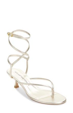 Stuart Weitzman Cabo II Sandal in Light Gold at Nordstrom Rack, Size 6.5
