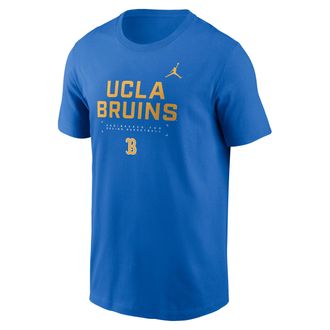 Nike Jordan Mens UCLA Courtside Basketball Jordan Brand Dri-FIT College T-Shirt in Blue | 0JET44UUCL-4V1