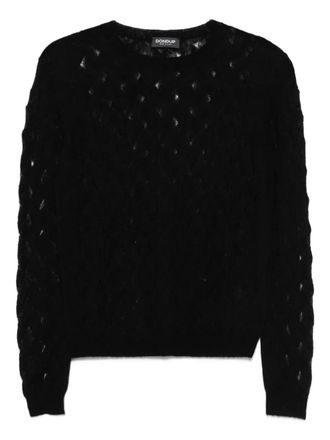 Dondup geometric-pattern knitted sweater - women - Fabric - 40 - Black