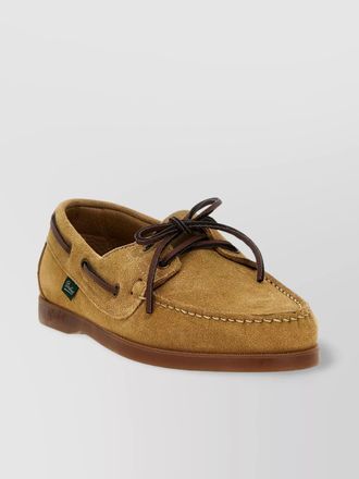 Paraboot moc toe suede loafers with rubber sole