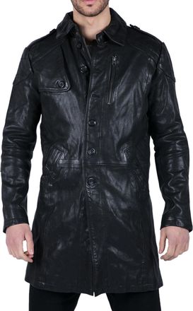 TruClothing Leather Trench Coat Vintage