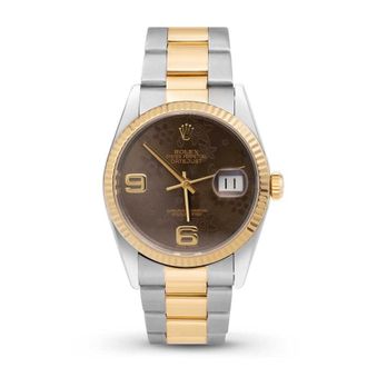 Rolex Pre-owned Rolex Datejust Automatic Chronometer Brown Dial Unisex Watch 116203 BRAO