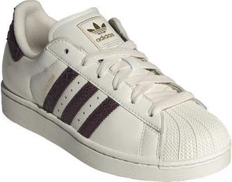 adidas Superstar II Sneaker in Off White/Maroon/Gold Met. at Nordstrom, Size 6.5