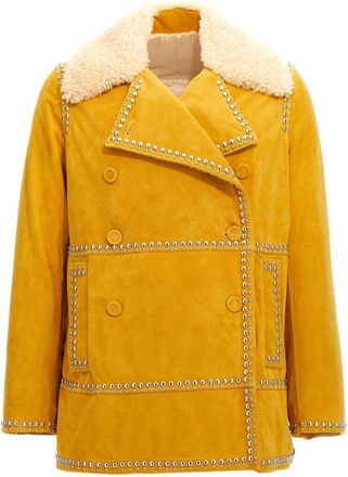 Wales Bonner Time Jacket - Dames - Mantel - Geel - XS - Leer - Jassen