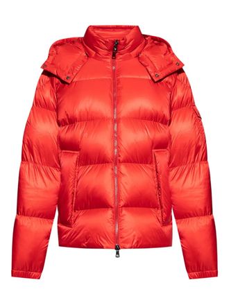 Moncler hooded quilted jacket - men - Polyamide/Down/Feather/Recycled Polyamide - 6 - Red
