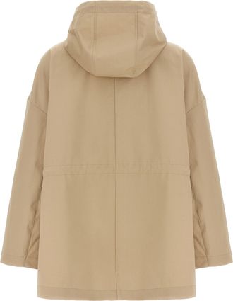 Moncler Womens Beige Cotton Parka Clothing