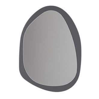Oresteluchetta Espejo de pared doble mdf negro mate 76x54x1 cm