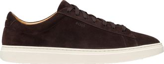HUGO BOSS Mens Black Tenn Sd Trainer Dark Brown Cotton - Size UK 11