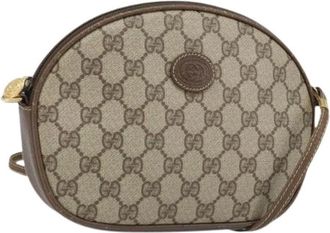 Gucci Pre-owned Cross Body Bags, female, Beige, Size: ONE SIZE Pre-owned Vintage GG Canvas Shoulder Bag