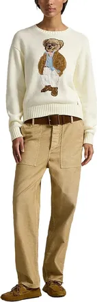 Ralph Lauren Intarsia-Knit Bear Sweater - Beige