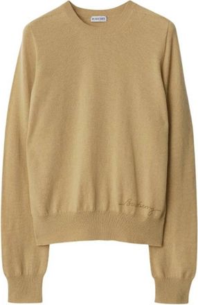Burberry Embroidered Logo Cashmere Sweater, Size XX-Small