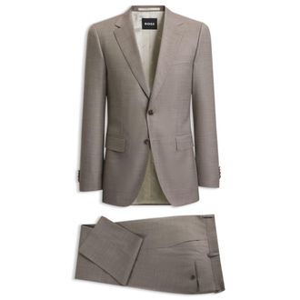 BOSS Two-piece slim-fit suit in patterned stretch wool
