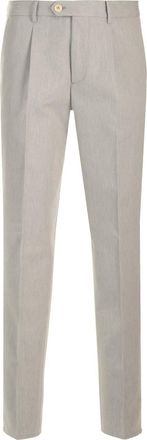 Brunello Cucinelli Leisure Fit Trousers Grey-Uomo