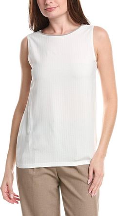 Fabiana Filippi Seersucker Silk-Blend Tank