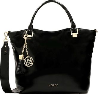 Kazar Grote casual leren handtas - Dames - Handtassen - Zwart - ONE Size - Leer - Tassen