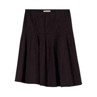 Plan C Short Skirts, female, Black, Size: M Cotton Skirt