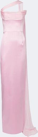 New Arrivals Julietta scarf-detail satin gown