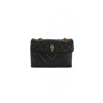 Kurt Geiger Tassen, Dames, Zwart, ONE Size, Leer, Leather Kensington Bag