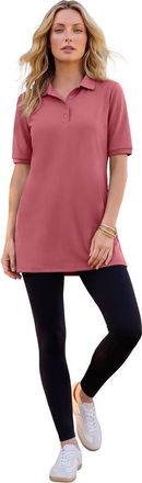 Roaman's Oversized Polo Tunic in Shadow Rose at Nordstrom, Size 44
