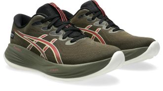 Asics Laufschuh ASICS GEL-CUMULUS 27 GORE-TEX, Damen, Gr. 43,5, braun (braun stone, schwarz pink clay), Textil, Schuhe Laufschuh, wasserdicht