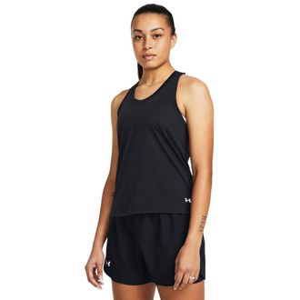 Under Armour Lauftop UNDER ARMOUR UA Launch Laufunterhemd f&uuml;r, Damen, Gr. XS, schwarz (schwarz 001), Web, Obermaterial: 94% Polyester, 6% Elasthan, unifarben, Rund