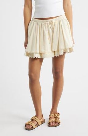 Free People Tulip Layered Miniskirt in Tea at Nordstrom Rack, Size X-Large