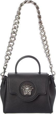 Versace La Medusa Leather Shoulder Bag