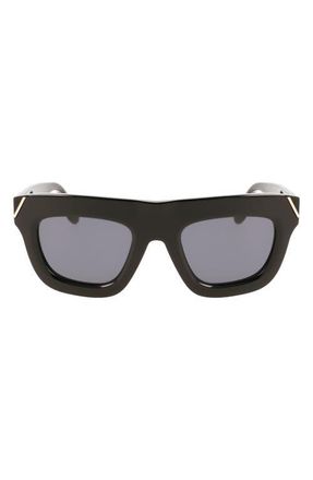 Victoria Beckham 51mm Sculptural Square Sunglasses in Black at Nordstrom