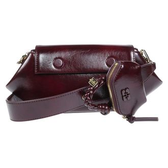 Ganni Bou East/West Deep Shine - Bags - Mujer - Rojo - ONE SIZE