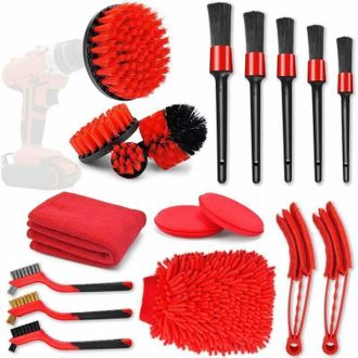 OEM Kit De Cepillos Para Limpieza De Coches, Juego De 18 Cepillos Para Detallado De Autom&oacute;viles, Kit De Cepillos Para Limpieza Interior Y Exterior Del Coc