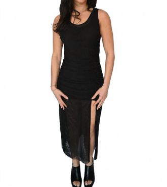 Vintage Havana Stretch Mesh Maxi Dress In Black