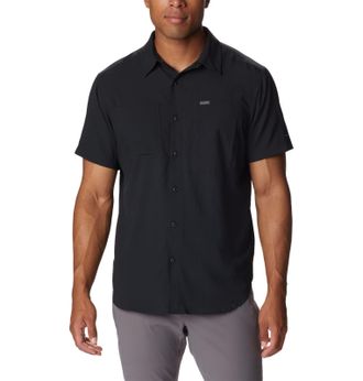 Columbia Mens Silver Ridge Utility Lite Short Sleeve, Black, Medium