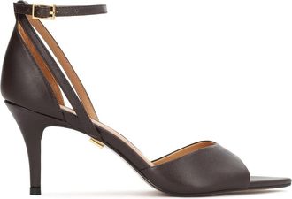 Kazar leren sandalen met spitse neus - Dames - Sandalen met hakken - Bruin - 37 EU - Leer - Schoenen