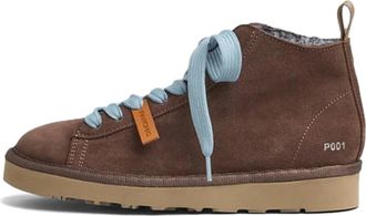 Panchic P001 Enkellaars - Dames - Veterlaarzen - Bruin - 38 EU - Leer - Schoenen