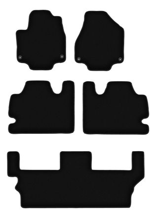 OEM Alfombrillas B&aacute;sicas De Terciopelo Negro Para: Chrysler Pacifica Ii H&iacute;brido De 7 Plazas (2017-)