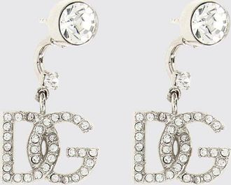 Dolce & Gabbana Orecchini pendenti con monogram DG e cristalli