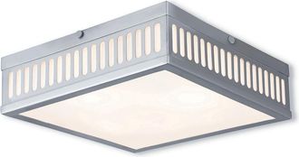 Livex Lighting Discontinued Livex Prentice 3-Light Brushed Nickel Ceiling Mount
