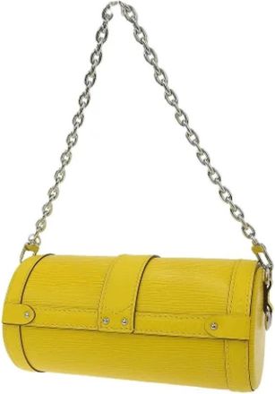 Louis Vuitton Pre-owned Fabric louis-vuitton-bags - Dames - Vintage Schoudertas - Geel - ONE Size - Tweed - Vintage