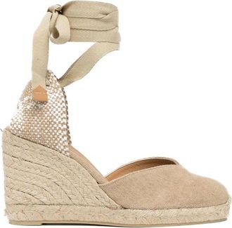 Castaner Chiara Espadrille Wedge Sandalen - Dames - Sleehakken - Beige - 41 EU - Jute - Schoenen