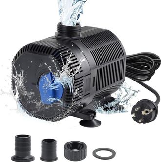 OEM Bomba De Filtro Para Estanque De 2300 L/h, Para Exteriores, Para Fuente Con Filtro, Sumergible De 35 W, Para Acuario, Con Cable De 10 M Y 2 Boquillas,